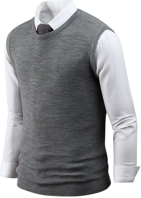 다꾸앙 남성용 스타일 하찌 니트 조끼 A12Y3_ov0829