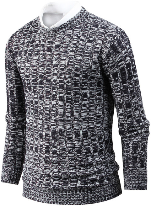 다꾸앙 남성용 프리믹스 라운드 니트 A12Y3_tn0922