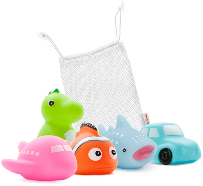 예꼬맘 LED 목욕 물놀이 장난감 프렌즈 5종 + 그물망 세트, 찌, 1세트