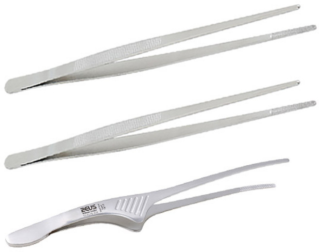 제우스 고기집게 265mm + 요리핀셋 300mm 2p 세트, 혼합색상, 1세트
