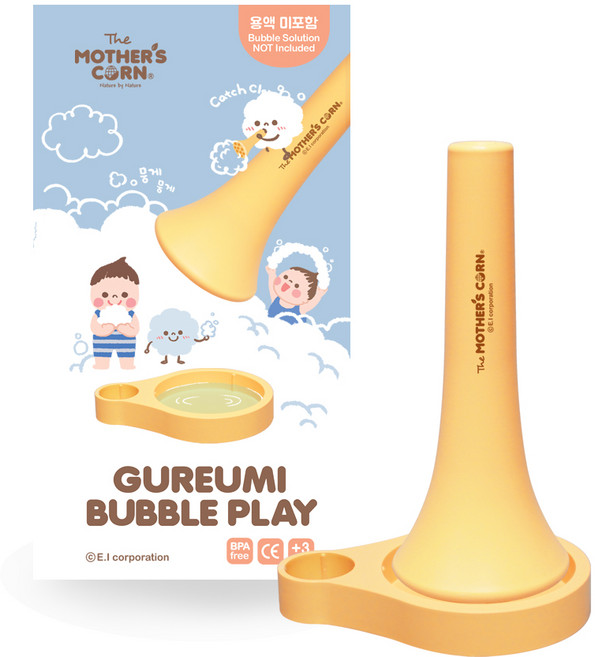 마더스콘 구르미 버블플레이 비눗방울 불기도구, 옐로우, 1세트