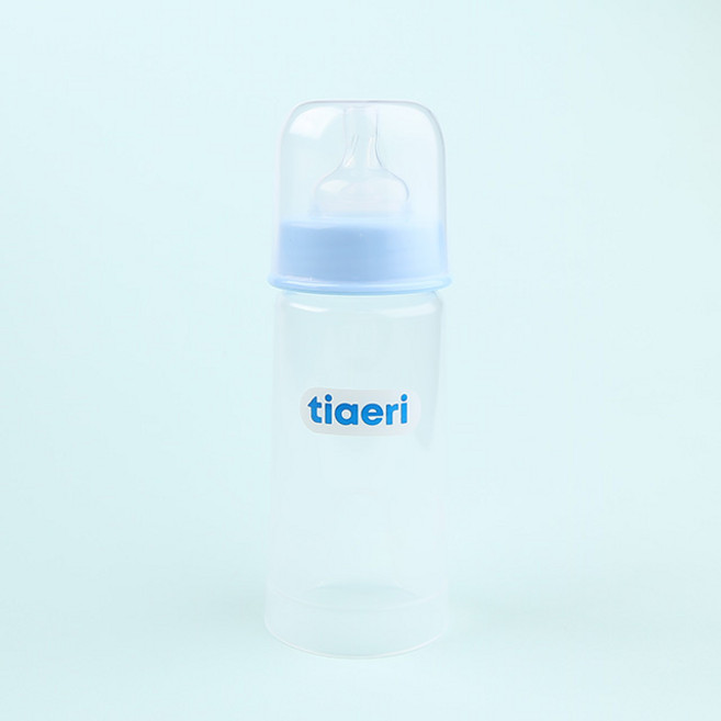티애리 일회용 젖병 250ml 1단계 S 0~2개월, 블루, 1개
