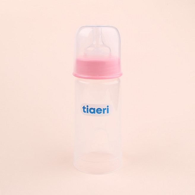 티애리 일회용 젖병 250ml 1단계 S 0~2개월, 핑크, 1개