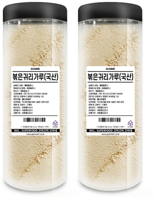 볶은 귀리가루 용기, 500g, 2개