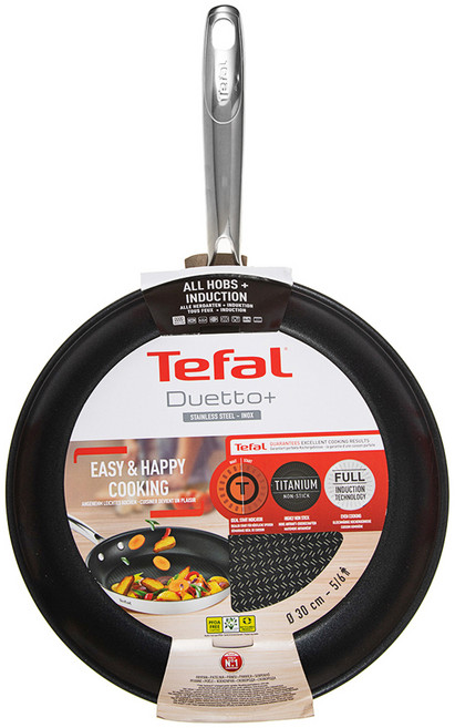 테팔 듀에또 프라이팬 인덕션 IH, 30cm, 1개