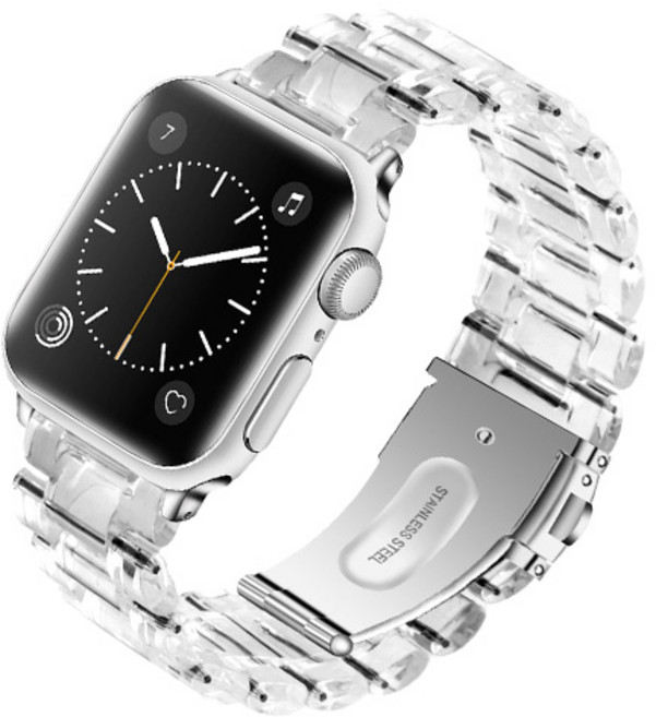 VICHELLE Apple Watch 3 透明水晶錶帶 42mm, 白色, 1個