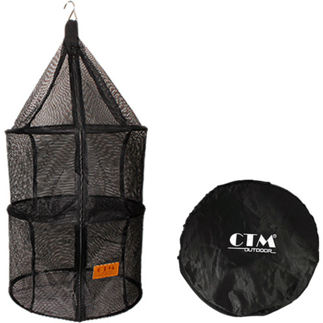 CTM 식기건조망 원형 + 파우치, 혼합색상, 3단, 1개