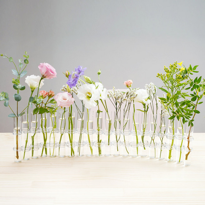 petitk 日式花道試管花瓶 + 清潔刷組, 單一顏色