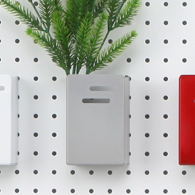 타공판닷컴 원터치 포켓 선반 미니 6x9.5x4cm, 1개, 실버