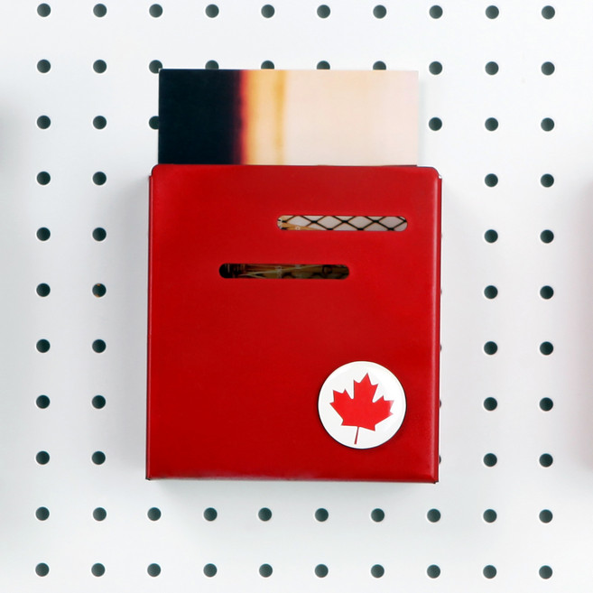 타공판닷컴 원터치 포켓선반 100x110x50mm, 1개, 레드