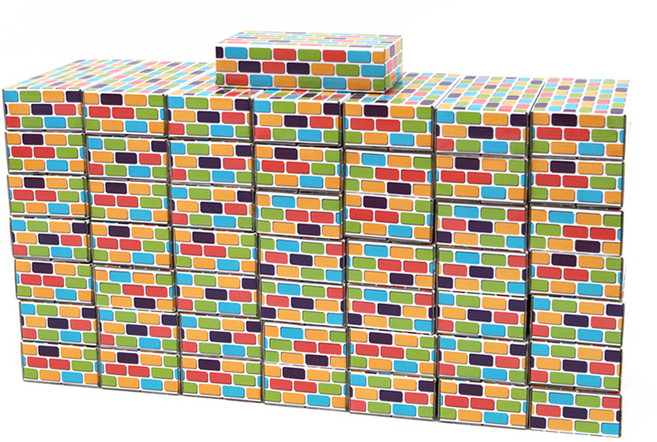 에듀플레이 종이벽돌블록 중형 50p, 멀티, 1세트