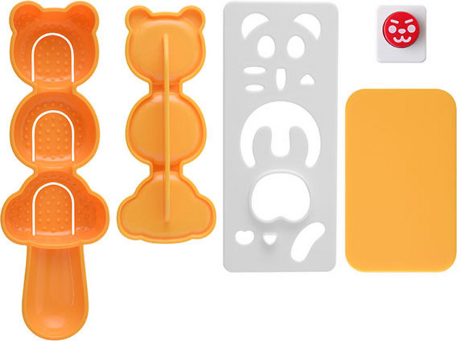 AI 동물원 미니 주먹밥틀 펀치 세트, 혼합색상, 1세트