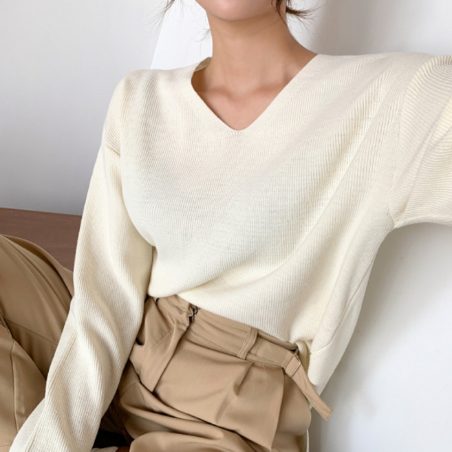 엔비룩 여성용 코아 하찌 브이 니트