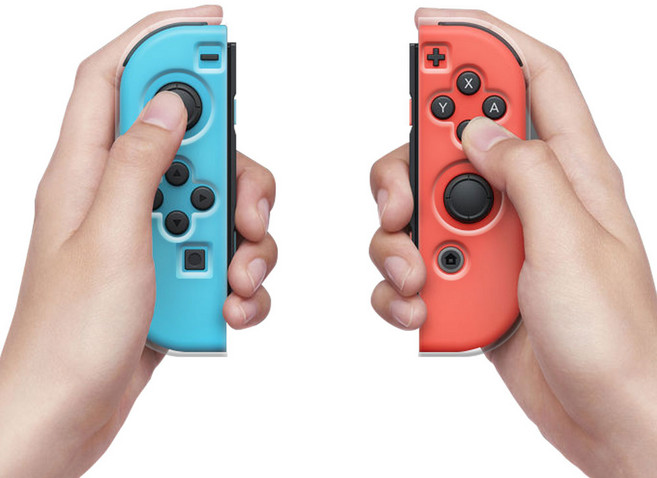 호후 닌텐도 스위치 TPU 젤리 조이콘 보호 커버 케이스 2p 액세서리, 투명, 1세트