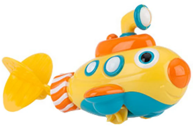 누비 아기 목욕 잠수함 장난감, 옐로우, 1개 - 쿠팡