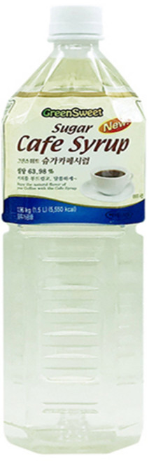그린스위트 슈가카페시럽, 1.5L, 1개