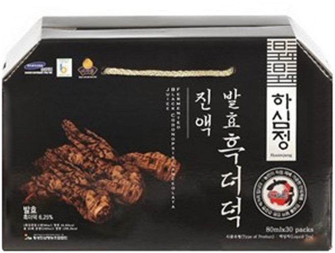 하심정 발효 흑더덕 진액, 30개, 80ml