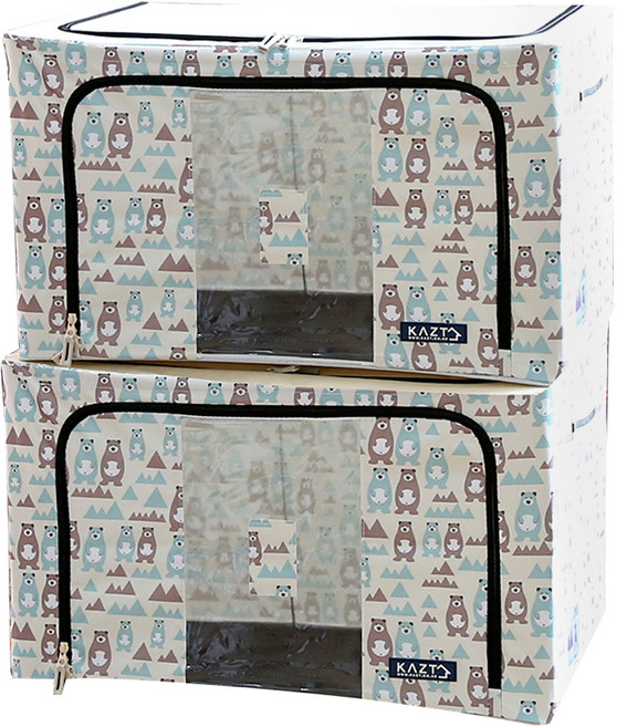 가쯔 폴라캐릭터 와이어 리빙박스 고급형, 폴라베어, 100L, 2개