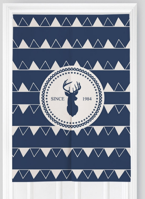 콩 케이리빙홈 일체형 네이비 파티션 커튼 + 봉