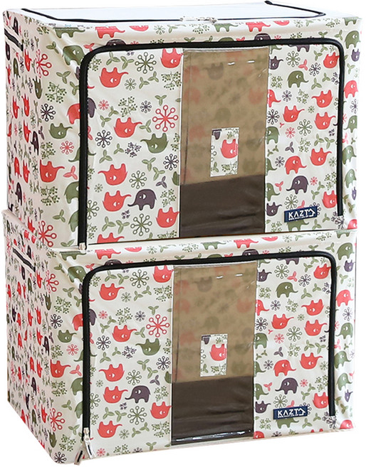 가쯔 캐릭터 와이어 리빙박스 고급형, 폴라엘리, 100L, 2개