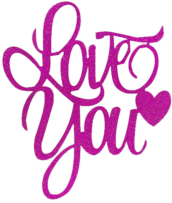 파티팡 케이크토퍼 데코픽 LOVE YOU, 푸치샤, 10개