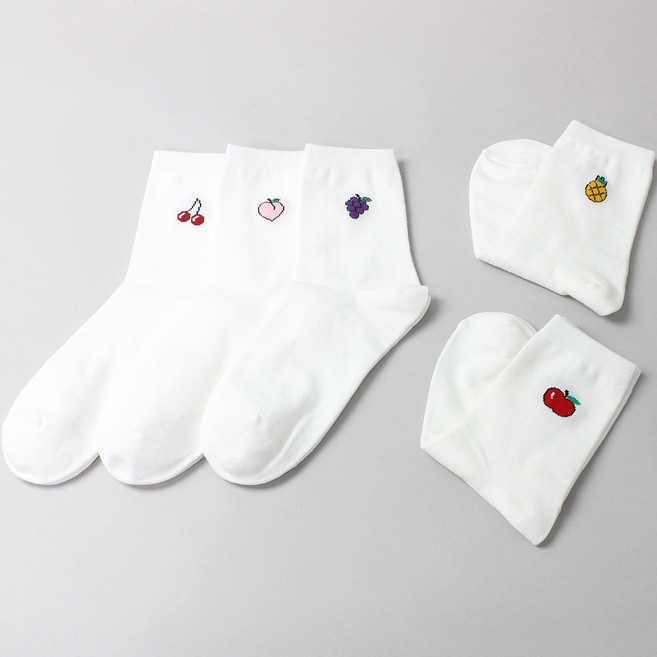 모드베베 아동용 과일믹스 패션 양말 5족 세트