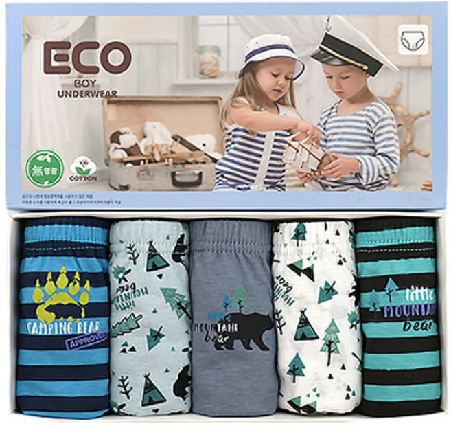 다인텍스 남아용 삼각팬티 5종세트