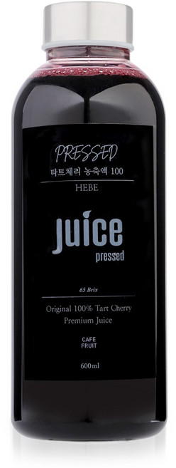 카페푸룻 주시프레스드 타트체리 농축액 100, 600ml, 1개