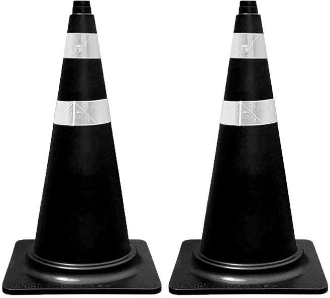 동광세이프 칼라콘, 2개, 검정색