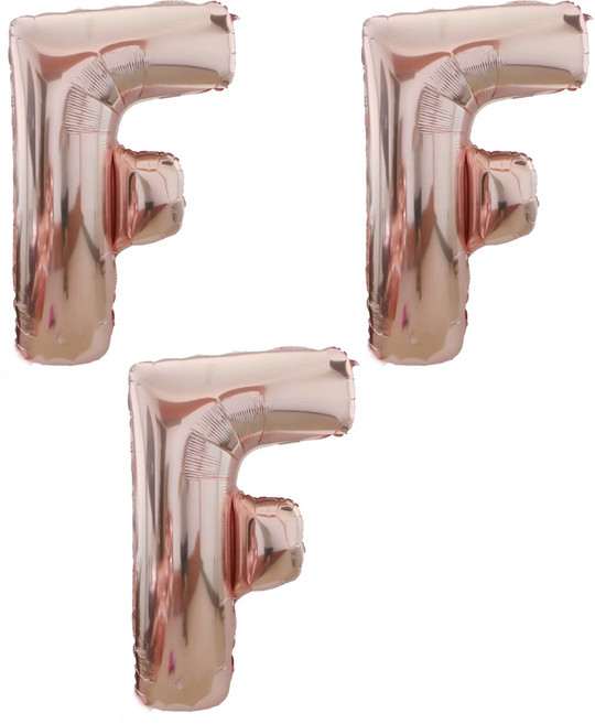 리빙다 알파벳호일F 풍선, 로즈골드, 3개