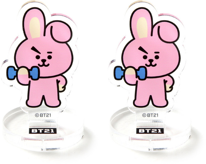 모노폴리 BT21 아크릴 마그넷 스탠드, 쿠키, 2개