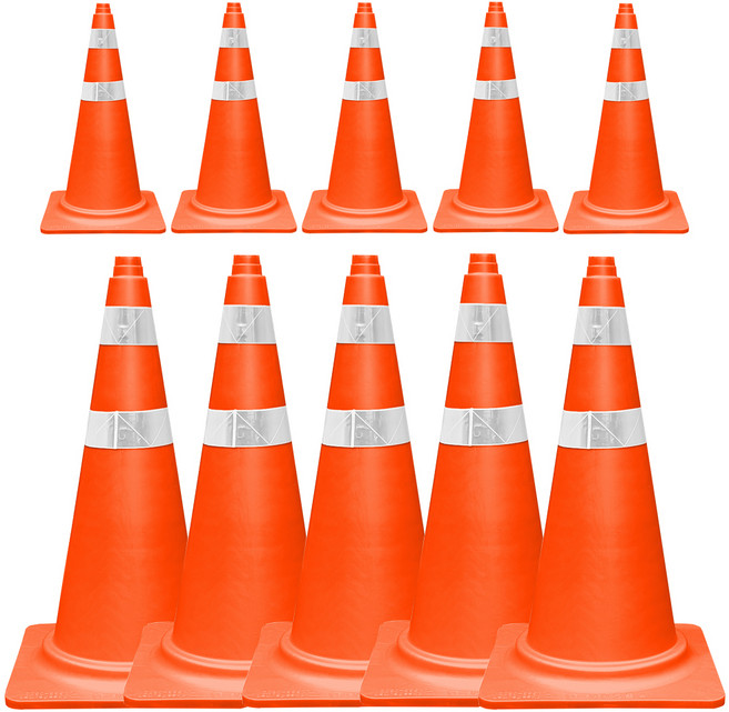 동광세이프 칼라콘, 10개, 오렌지