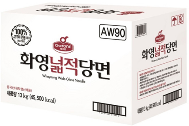 쉐프원 화영넓적당면, 13kg, 1개