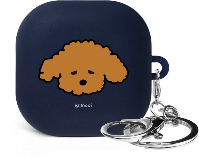 아이무이 갤럭시 버즈 라이브 /버즈2 실리콘 케이스, 푸들 푸무룩, 1개