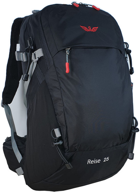 그라트 Reise 등산가방 25L + 방수 커버, 블랙