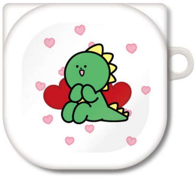 프루그나 디자인 츄프렌즈 러브시리즈 버즈 프로 라이브 / 버즈2 케이스, 하트룡, 1개