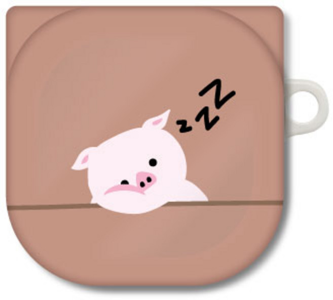 프루그나 디자인 쿨쿨애니멀 갤럭시 버즈 프로 라이브 / 버즈2 케이스, 쿨쿨피그