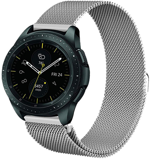 SHIELD LAB 小米Amazfit GTR金屬錶帶 42mm, 銀色, 1入