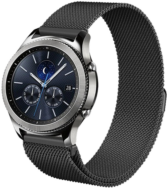 SHIELD LAB 小米Amazfit GTR金屬錶帶 42mm, 黑色, 1入