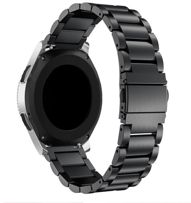 SHIELD LAB 小米Amazfit GTS GTR金屬錶帶 42mm, 消光黑, 1入