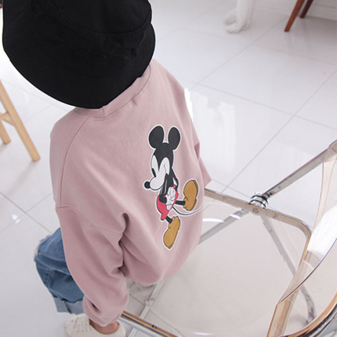 소년마켓 아동용 앞뒤미키 나염 맨투맨