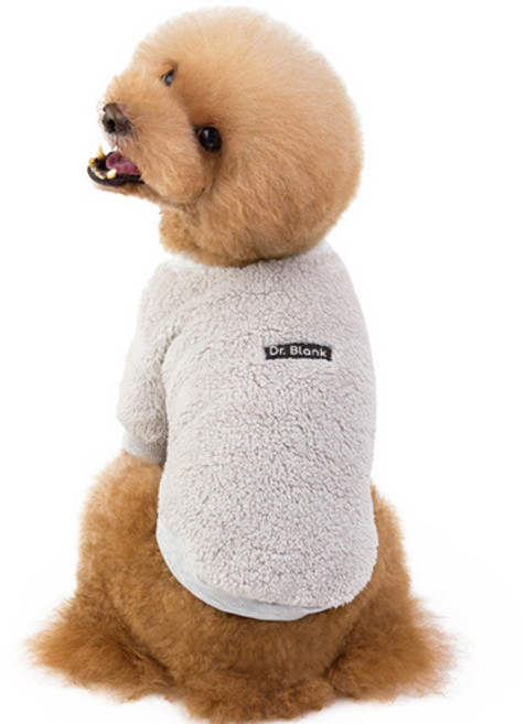 블랭크도그 반려동물 후리스 맨투맨, 그레이, 1개