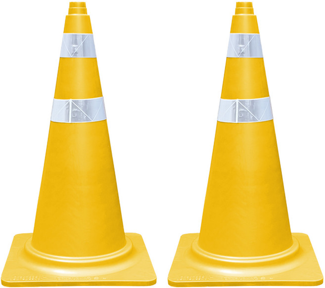 동광세이프 칼라콘, 2개, 노랑색