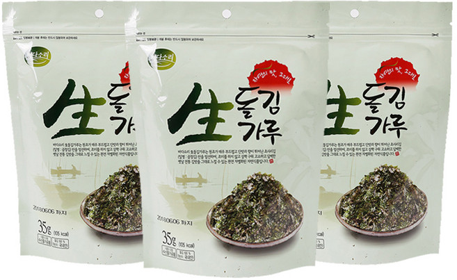 바다소리 생돌김 가루, 35g, 3개