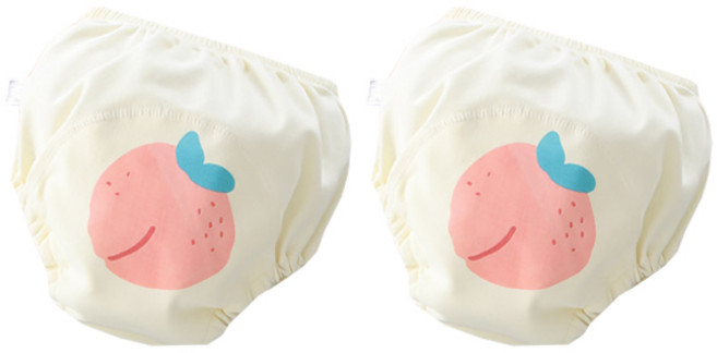 베베니즈 후르츠 유아 배변훈련팬티 2p, 피치, 1세트