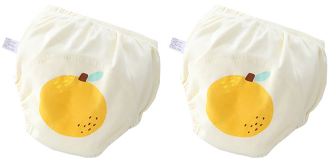 베베니즈 후르츠 유아 배변훈련팬티 2p, 오렌지, 1세트