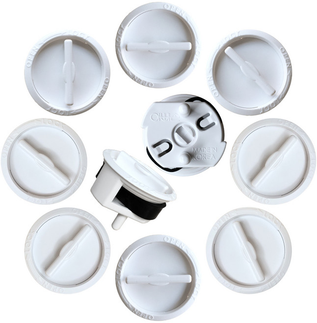 아빠손 콘센트 안전 잠금이 커버, 10개, 흰색