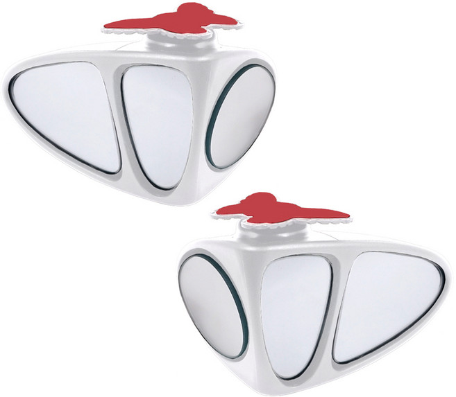 삼에스 운전석 + 보조석 사각지대 보조미러 세트 화이트, 1세트