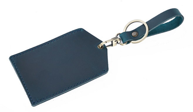 콩 빈모터 차량용 가죽 카드 홀더 커버 키링 아메리칸블루 대, 1개