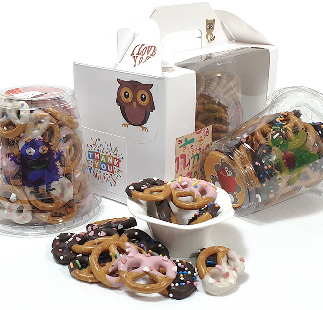 인스로 꾸미는 꺼꾸로 초코프레첼 만들기 세트, 만들기재료 7종 + 포장 꾸미기 7종, 1세트